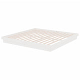 Bed Frame without Mattress White Solid Wood 200x200 cm 819928