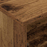 Side Table with Wheels Old Wood 50.5 x 50 x 30 cm 891030