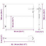 Garden Gate with Lock Black 85 x 100 cm Powder-coated steel 42015879