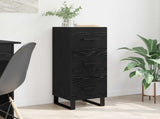 Sideboard Black Oak 34.5 x 34 x 90 cm Engineered Wood and Iron 881587