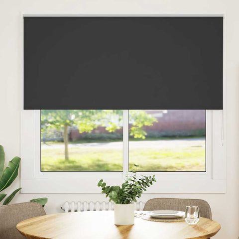 ZNTS Roller Blind Blackout Black 160x150 cm Fabric Width 156.6 cm Polyester 4010880