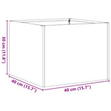 Planter Anthracite 40x40x30 cm Steel 860796