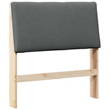 Upholstered Headboard Dark Grey 100 cm Solid Pine Wood 879300