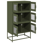 ZNTS Highboard Olive Green 68x39x123 cm Steel 853354