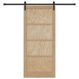 Sliding Door Brown 93 x 211 cm Solid Pine Wood 3333320