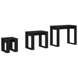 Nesting Tables 3 pcs Black Oak 61 x 28 x 47 cm Engineered Wood 862677