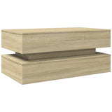 Coffee Table with LED Lights Sonoma Oak 90x50x40 cm 839863