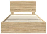 Bed Frame with Drawer Sonoma Oak 100 x 200 cm Engineer Wood 3412625