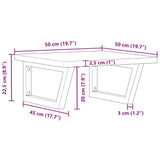 Basin Shelf Wall Mounted Steel and Solid Wood Beech 3302427
