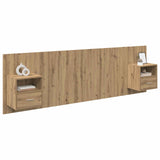 Headboard With Cabinet 3 pcs Artisan Oak Engineered Wood 3415902