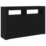 Sideboard Black Oak 116 x 30 x 75 cm Engineered Wood 3333885