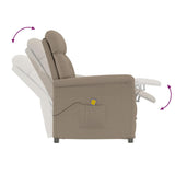 Massage Chair with Cushion Taupe 70.5 x 96.5 x 95 cm Fabric 348407