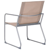4 Piece Garden Lounge Set Fabric & Steel Taupe 44354