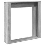 ZNTS Fireplace Surround Grey Sonoma 100x20x100 cm Engineered Wood 854576