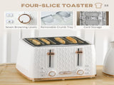1.7L 3000W Fast Boil Kettle & 4 Slice Toaster Set, Kettle and Toaster Set with 7 Browning Controls, T3398P344227