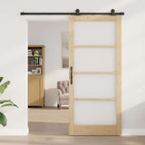 Sliding Door ORKDAL Natural and Black 93 x 211 cm 3332009