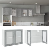 Hanging Glass Cabinet Lyon Grey Sonoma 80x31x60 cm Engineered Wood 815595