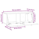 Wall-Mounted TV Cabinet White 78.5 x 31 x 30 cm Engineered Wood 898205