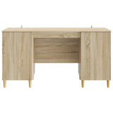 Desk with Shelf Sonoma Oak 142.5 x 50 x 75 cm Engineered Wood 3414596