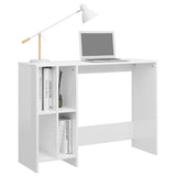 Notebook Desk High Gloss White 102.5x35x75 cm Engineered Wood 808347