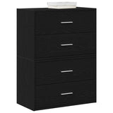 Cabinets with 2 Drawers 2 pcs Black Oak 60x31x40 cm Engineered Wood 858824