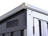 3.2 x 5.1ft Corrugated Steel Two-Bin Storage Shelter - Black T3398P317642