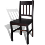 Dining Chairs 6 pcs Dark Brown Pinewood 271499