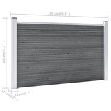 Garden Fence WPC 353x106 cm Grey 3053247