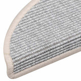Stair Mats 15 pcs 56x17x3 cm Silver Half Round 326895