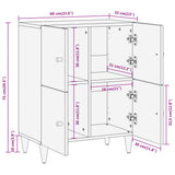 Side Cabinet 60x33x75 cm Solid Wood Mango 358274