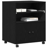 Printer Stand Black Oak 60 x 48 x 74 cm Engineered Wood 862287