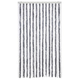 Insect Curtain Grey and White 118x220 cm Chenille 315125