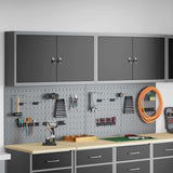 Tool Cabinet Set with Shelf 6 pcs Black Powder-Coated Steel 3321402