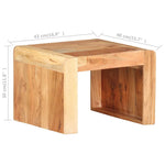 ZNTS Side Table 43x40x30 cm Solid Acacia Wood 323588