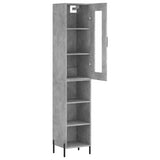 Highboard Concrete Grey 34,5x34x180 cm Engineered Wood 3199373