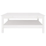 Coffee Table White 100x100x40 cm Solid Wood Pine 814295