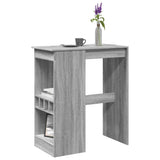 ZNTS Bar Table with Racks Grey Sonoma 90x47.5x103.5 cm Engineered Wood 854342