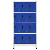 Locker Cabinet Grey and Blue 90x45x180 cm Steel 339818