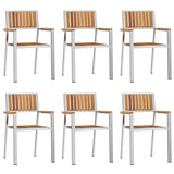 Garden Dining Set 7 pcs Brown Solid acacia wood 3334794