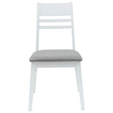 Dining Chairs 2 pcs White 43 x 54 x 89 cm Solid Rubber Wood 42020442