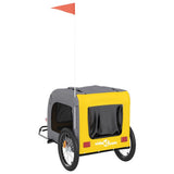 Pet Bike Trailer Yellow and Grey Oxford Fabric&Iron 93840
