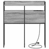 Headboard with Shelf Grey sonoma 75 cm Engineered wood 859668