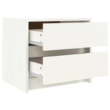 Bedside Cabinets 2 pcs White 40x31x35.5 cm Solid Wood Pine 836138