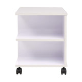 Rolling Shelf 50x35x42 cm White 245724