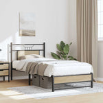 Bed Frame without Mattress Sonoma Oak 90x190 cm Single Engineered Wood 4106954