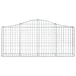 Arched Gabion Basket 200x30x80/100 cm Galvanised Iron 153384