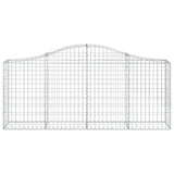 Arched Gabion Baskets 14 pcs 200x30x80/100 cm Galvanised Iron 3145421