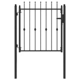 Fence Gate HORST 100 x 100 cm Metal Black Lockable 42034044