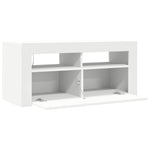 TV Cabinet with LED Lights White 90x35x40 cm 804319