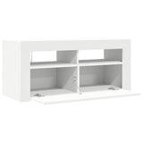 TV Cabinet with LED Lights White 90x35x40 cm 804319
